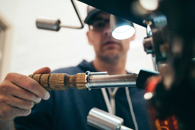 HVAC technician servicing equipment